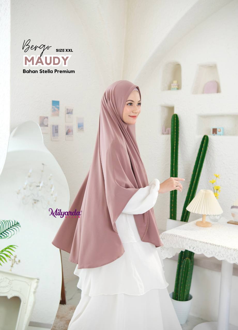 Hijab Umroh/ Haji Bergo Maudy XLL
