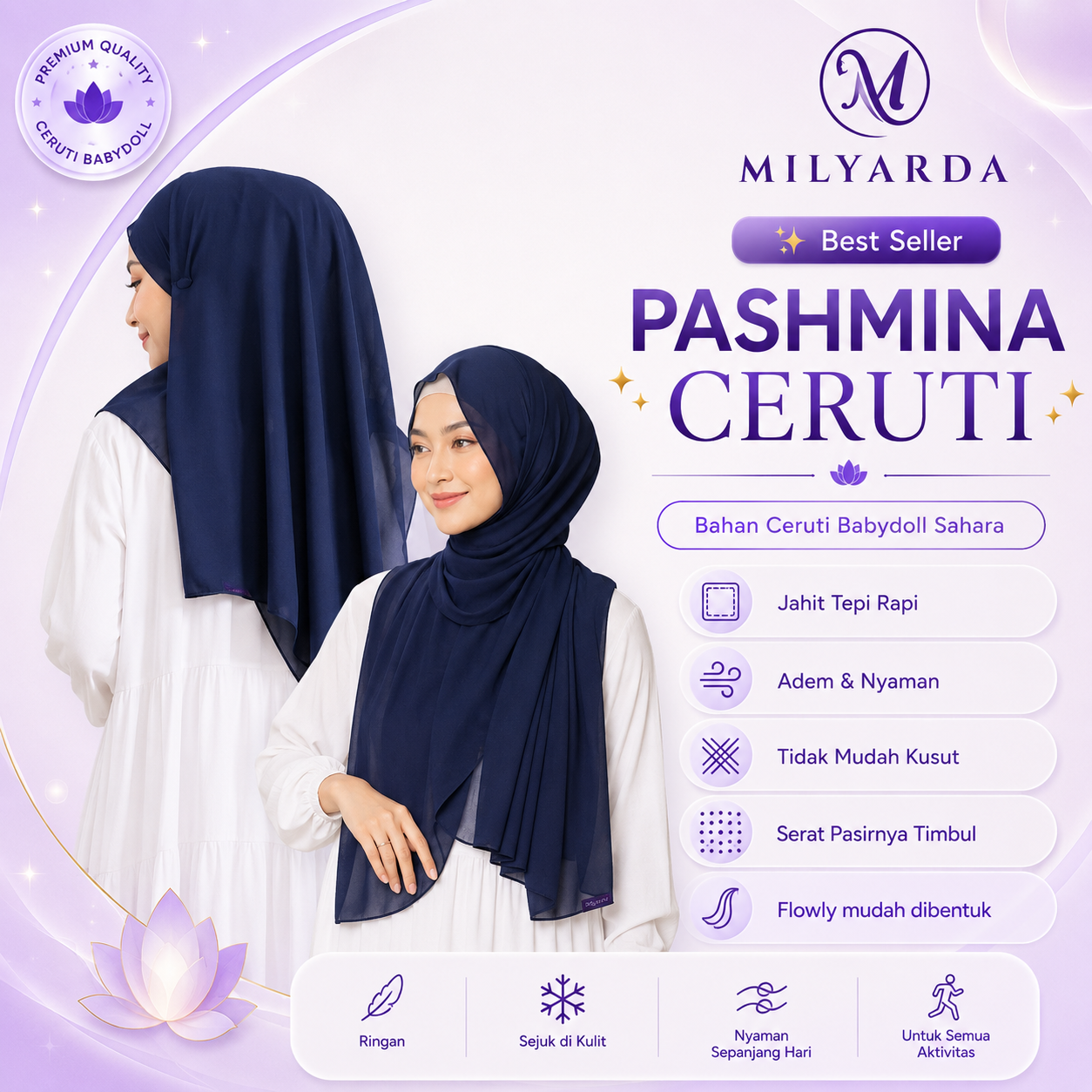 Pashmina Ceruti Babydoll Sahara