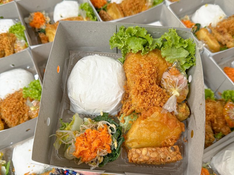 Nasi Box Paket Ayam TG Kremes