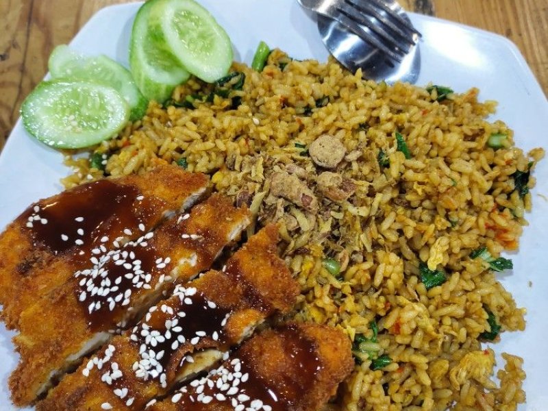 Paket Nasi Box K (nasgor katsu)