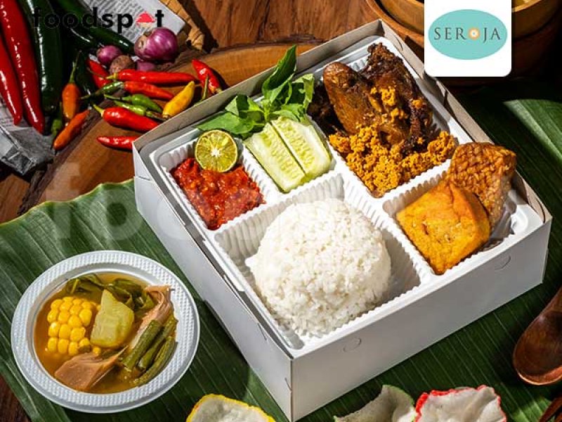 Paket Nasi Box P (nasi ayam pejantan)