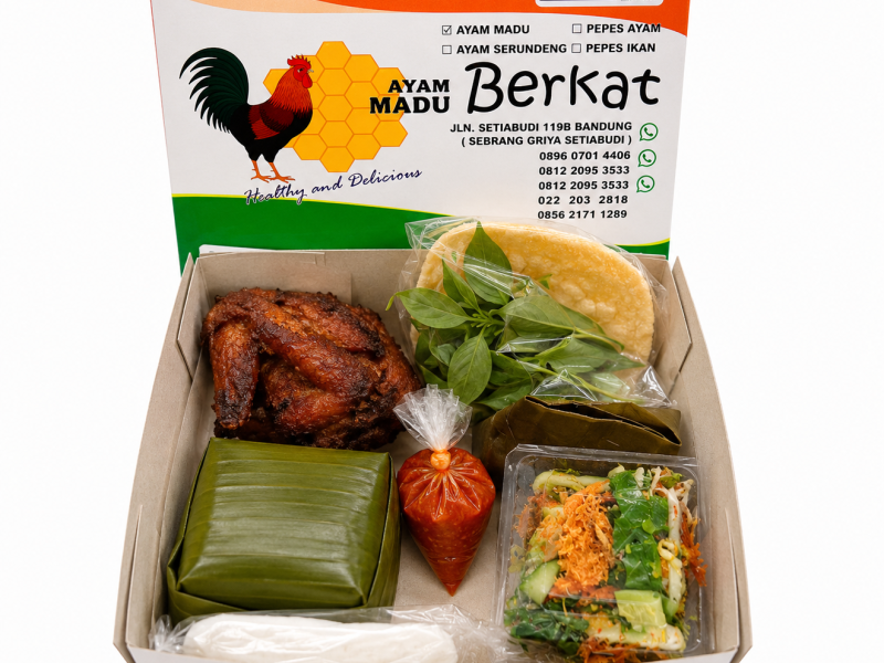 Paket 2 Nasi Timbel Ayam Madu