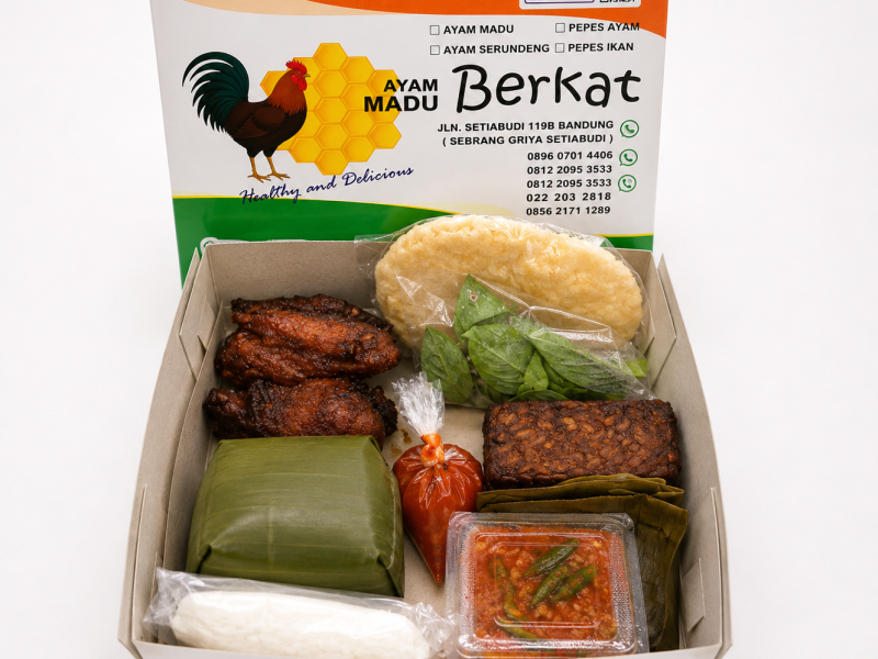 Paket 3 Nasi Timbel Ayam Madu