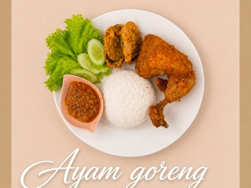 Ayam goreng sambal kecombrang 